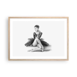 Poster în ramă de stejar deschis - Încântată de dans - 70x50 cm