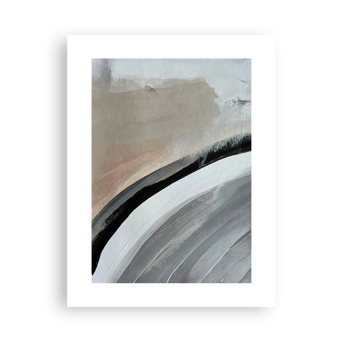 Poster - Compoziție: arc de negru și gri - 30x40 cm