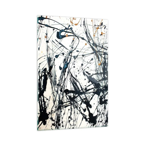 Tablou pe sticlă - Abstracție expresionistă - 80x120 cm