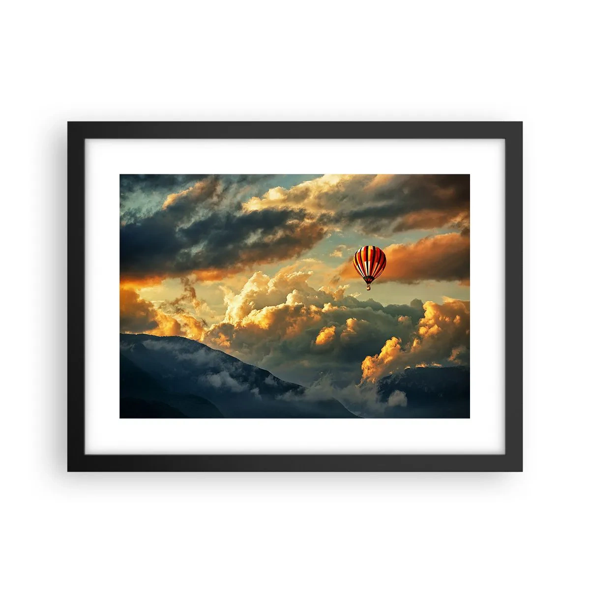 Poster în ramă neagră - Zbor pentru că vreau - 40x30 cm