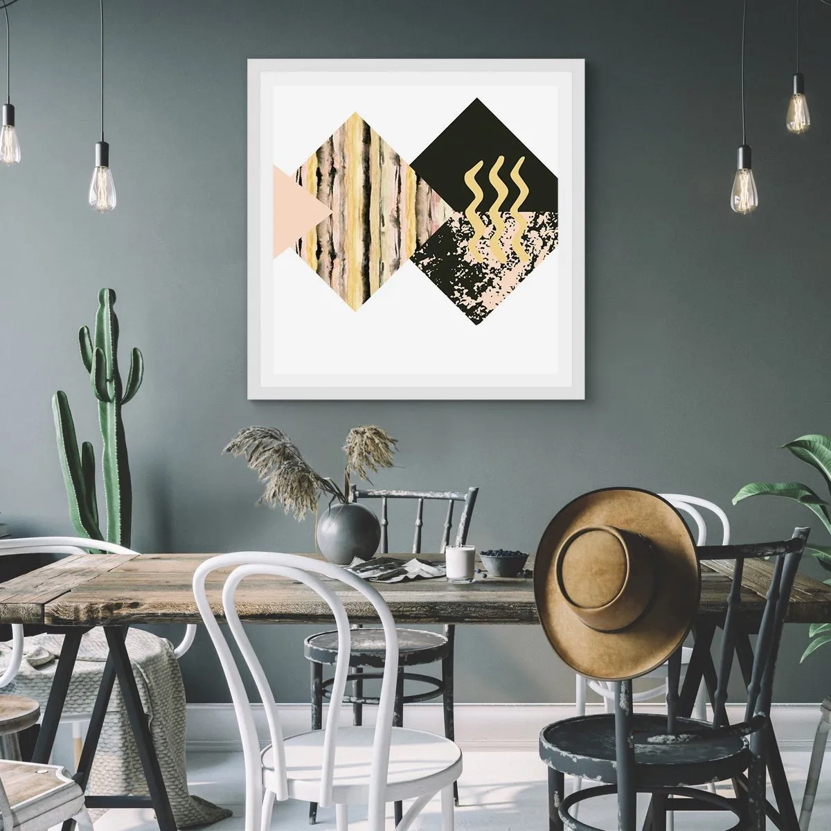 Poster în ramă albă - Aparent simplu - 60x60 cm