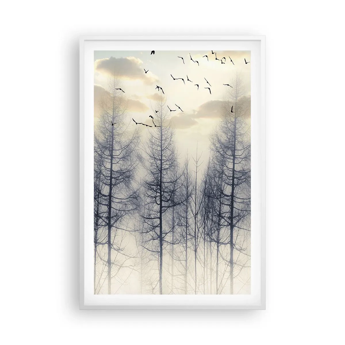 Poster în ramă albă - Spiritele pădurii - 61x91 cm