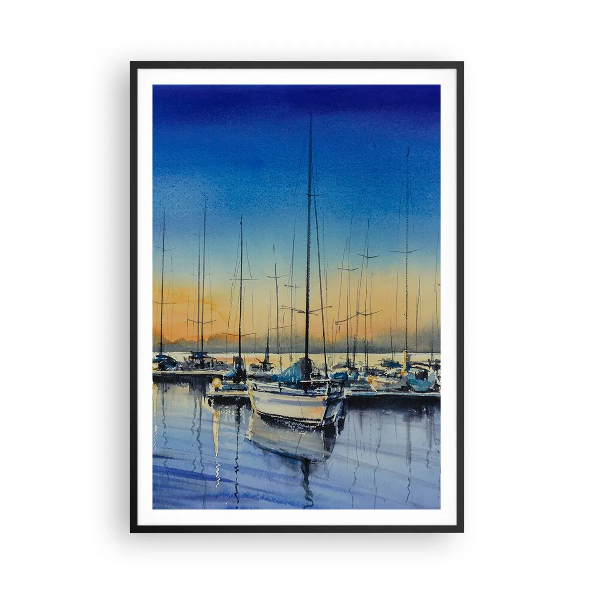 Poster în ramă neagră - Sfârșitul unei zile bune - 70x100 cm