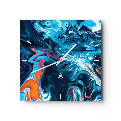 Ceas de perete - Ceas pe sticlă - Călătorie spre centrul cerului - 40x40 cm