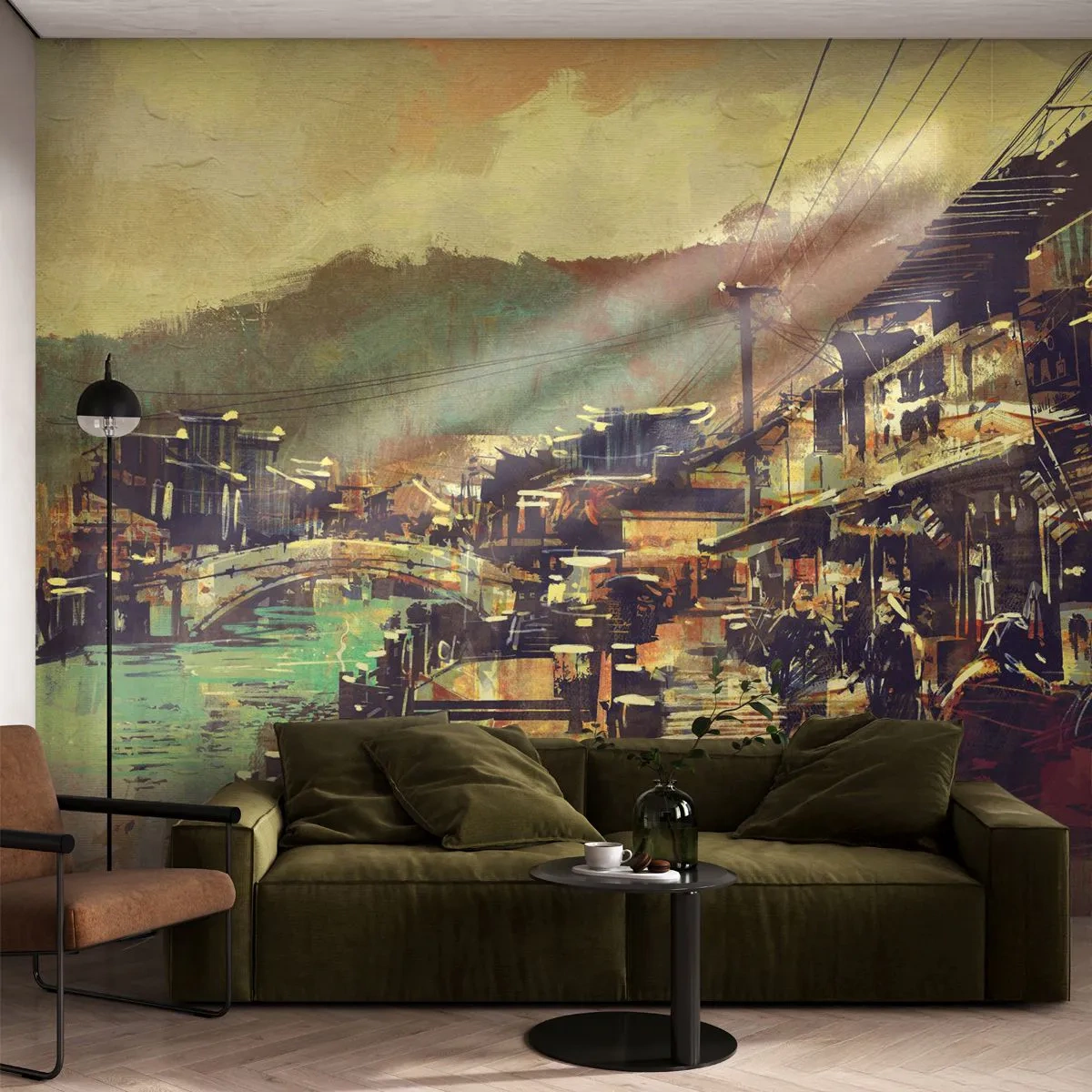 Tapet Standard Eco - Viața ca o bogăție de gri - Peisaj, China, Arhitectură - 400x280 cm
