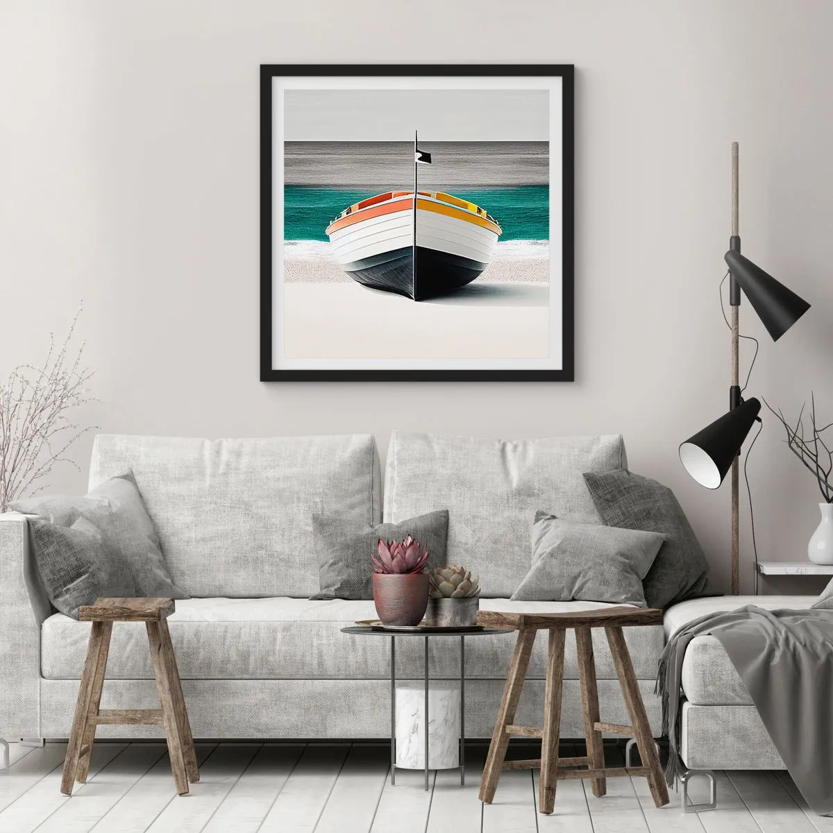 Poster în ramă neagră - În locul ei - 40x40 cm