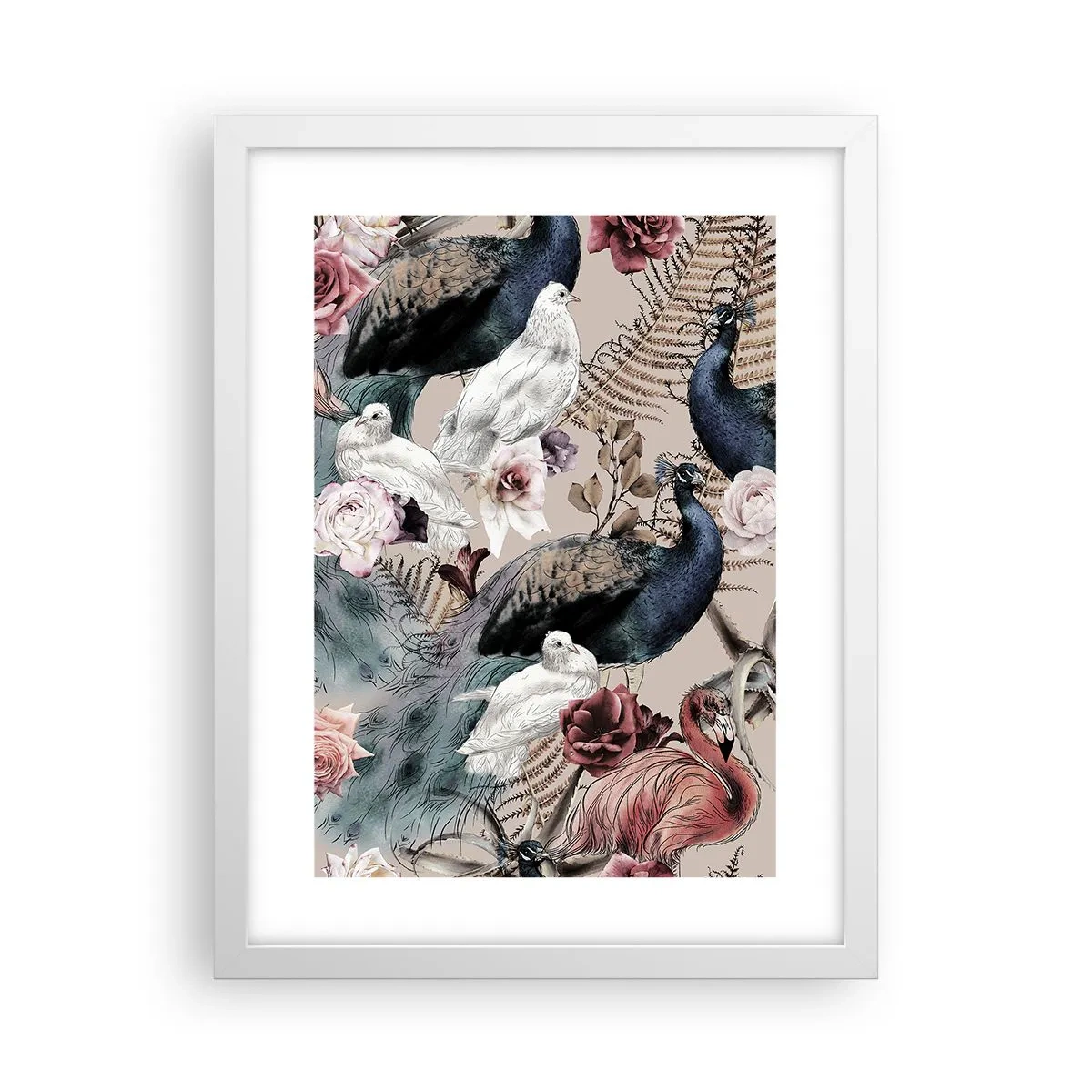 Poster în ramă albă - În grădina palatului - 30x40 cm