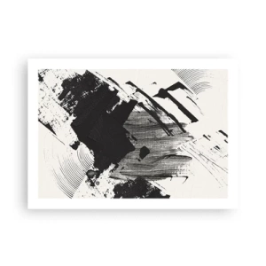 Poster - Abstracție - expresie de negru - 70x50 cm