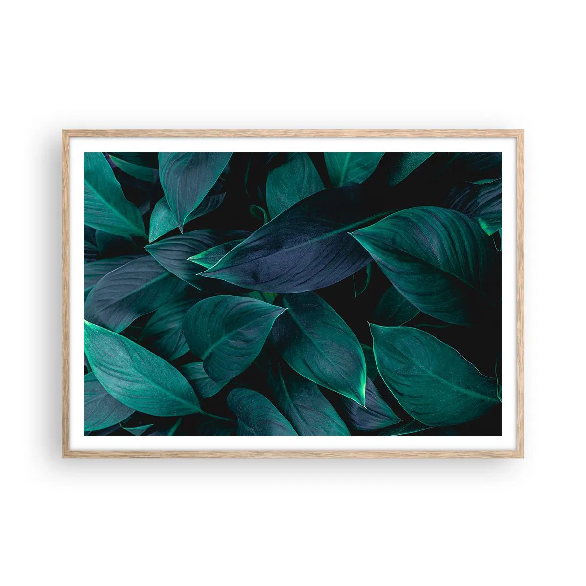 Poster în ramă de stejar deschis - Verdeața în sine - 100x70 cm