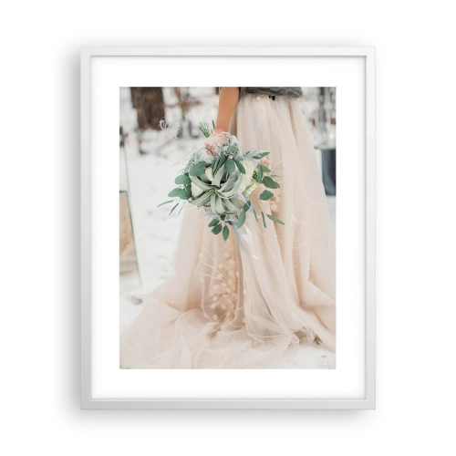 Poster în ramă albă - Și au trăit fericiți până la adânci bătrâneți - 40x50 cm