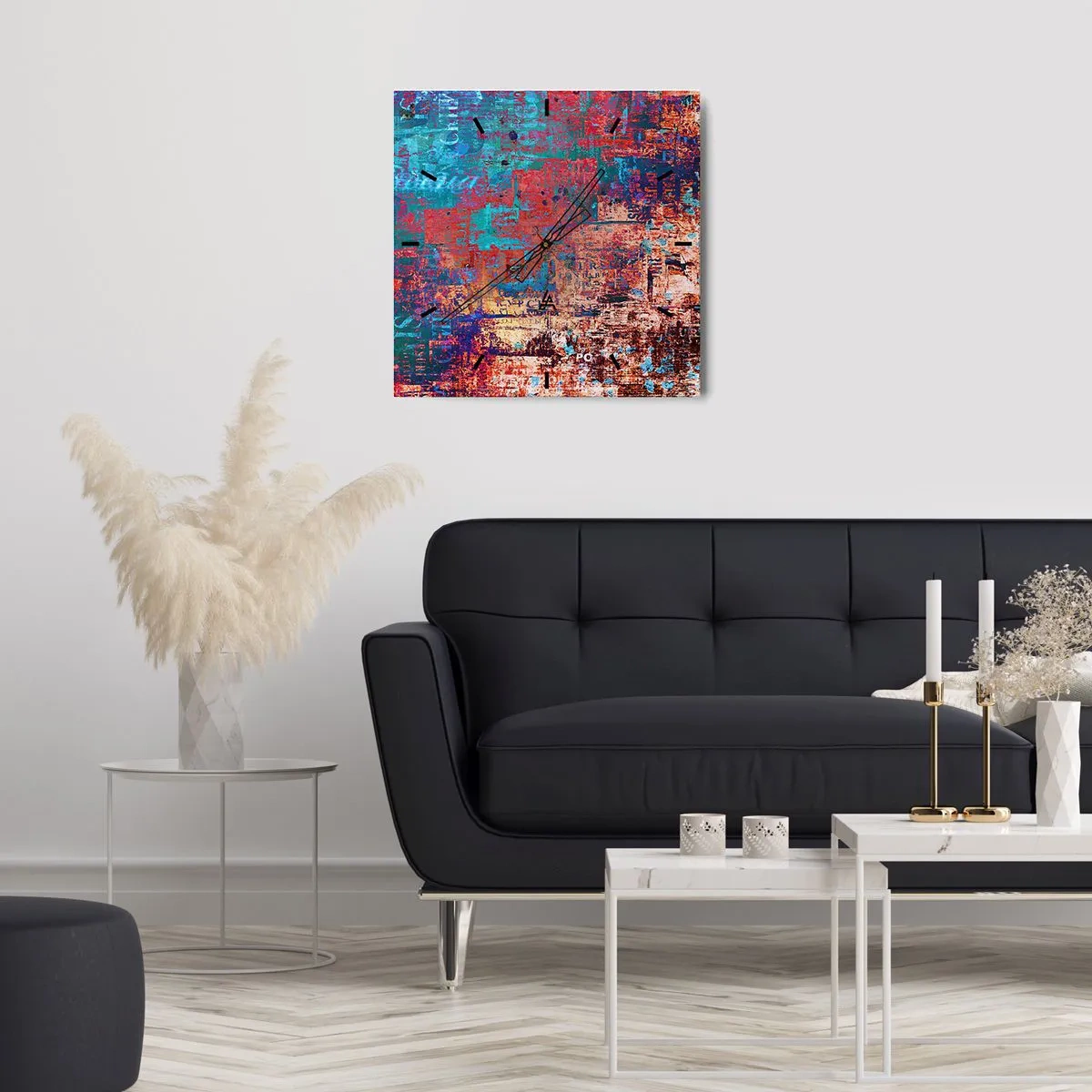 Ceas de perete - Ceas pe sticlă - Memorie și uitare - 40x40 cm