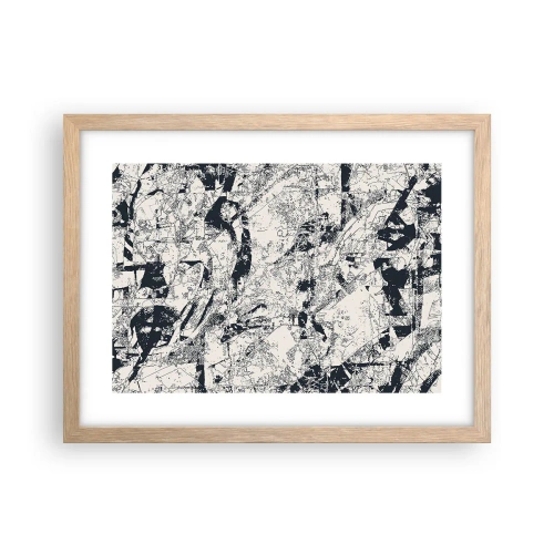 Poster în ramă de stejar deschis - Întrepătrunderea contrariilor - 40x30 cm