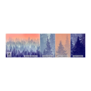 Mostră tapet Premium Sand - Sus, mai sus, spre cer - Abstracția, pădure, Bucată - 100x30 cm