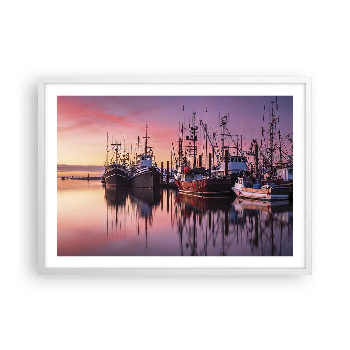 Poster în ramă albă - Înainte de o zi plină - 70x50 cm