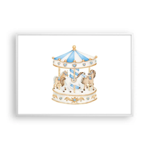 Poster în ramă albă - Copilărie dulce - 100x70 cm