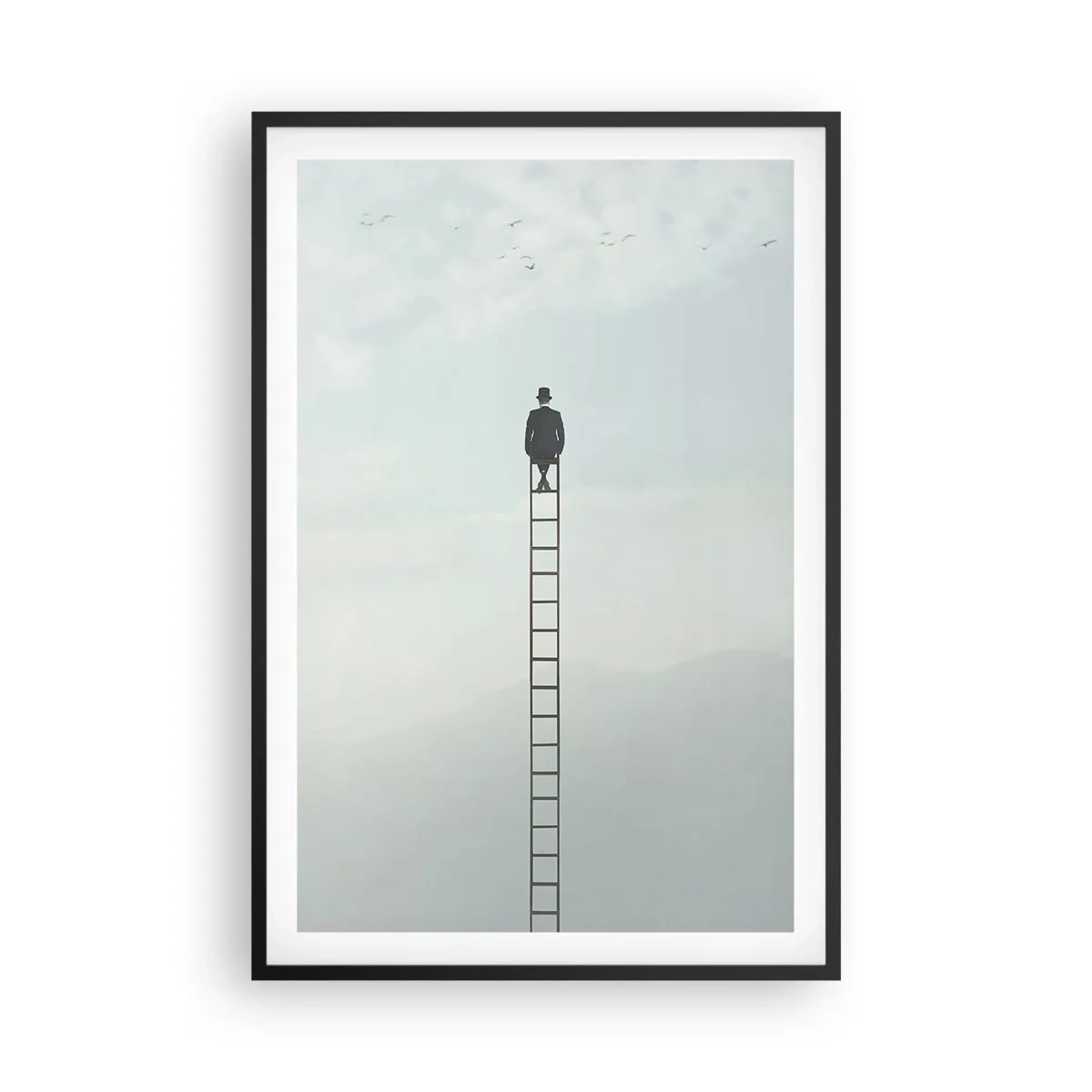 Poster în ramă neagră - Fii deasupra - 61x91 cm