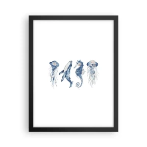 Poster în ramă neagră - Fauna marină sălbatică - 30x40 cm