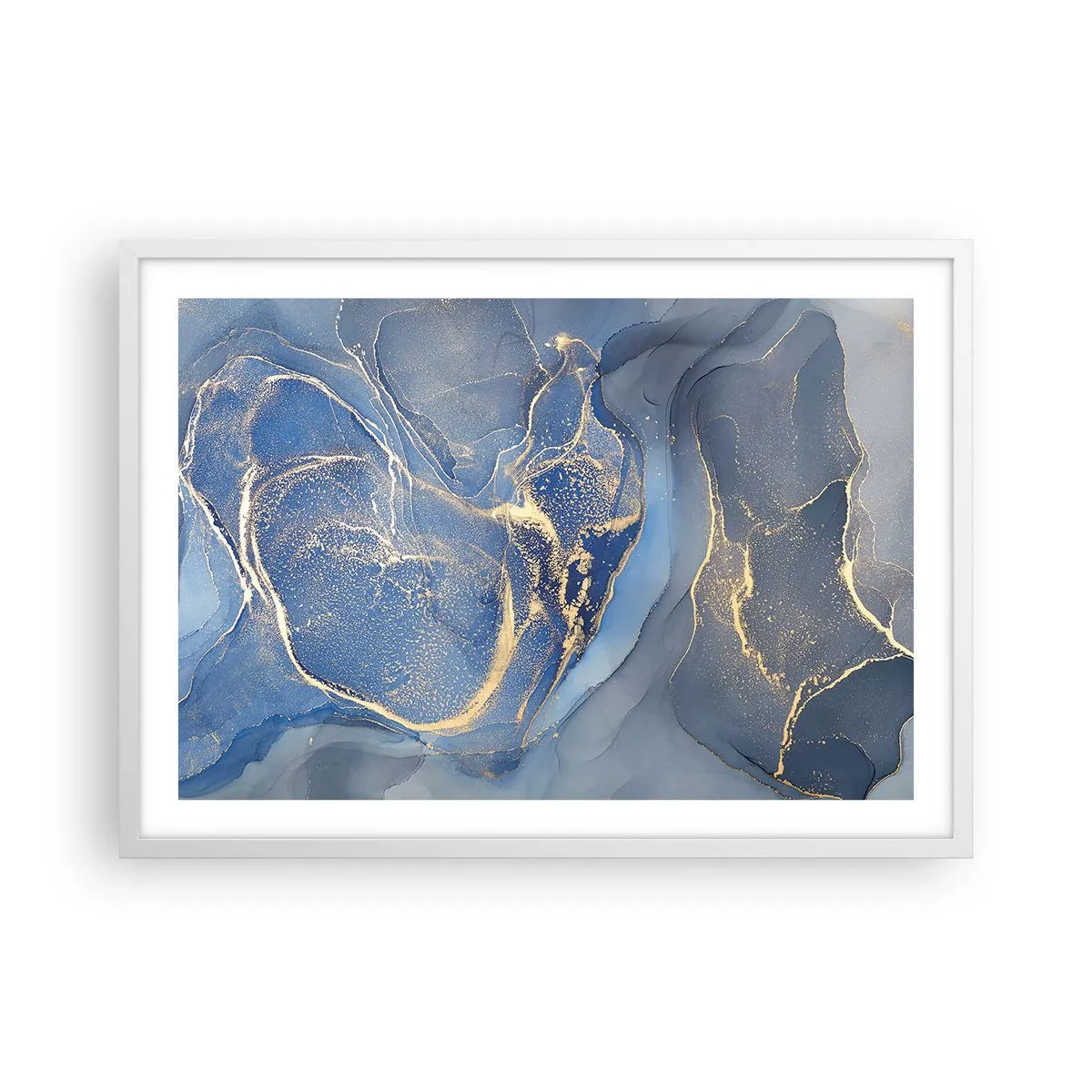 Poster în ramă albă - Praf de aur - 70x50 cm