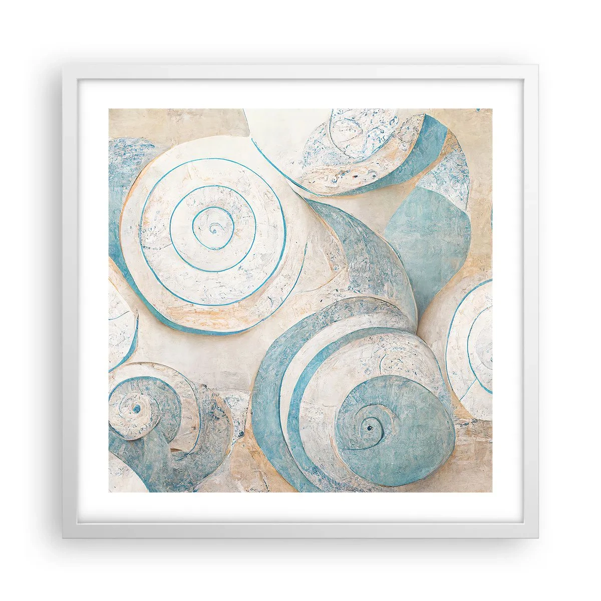 Poster în ramă albă - Ce ascunde cochilia? - 50x50 cm