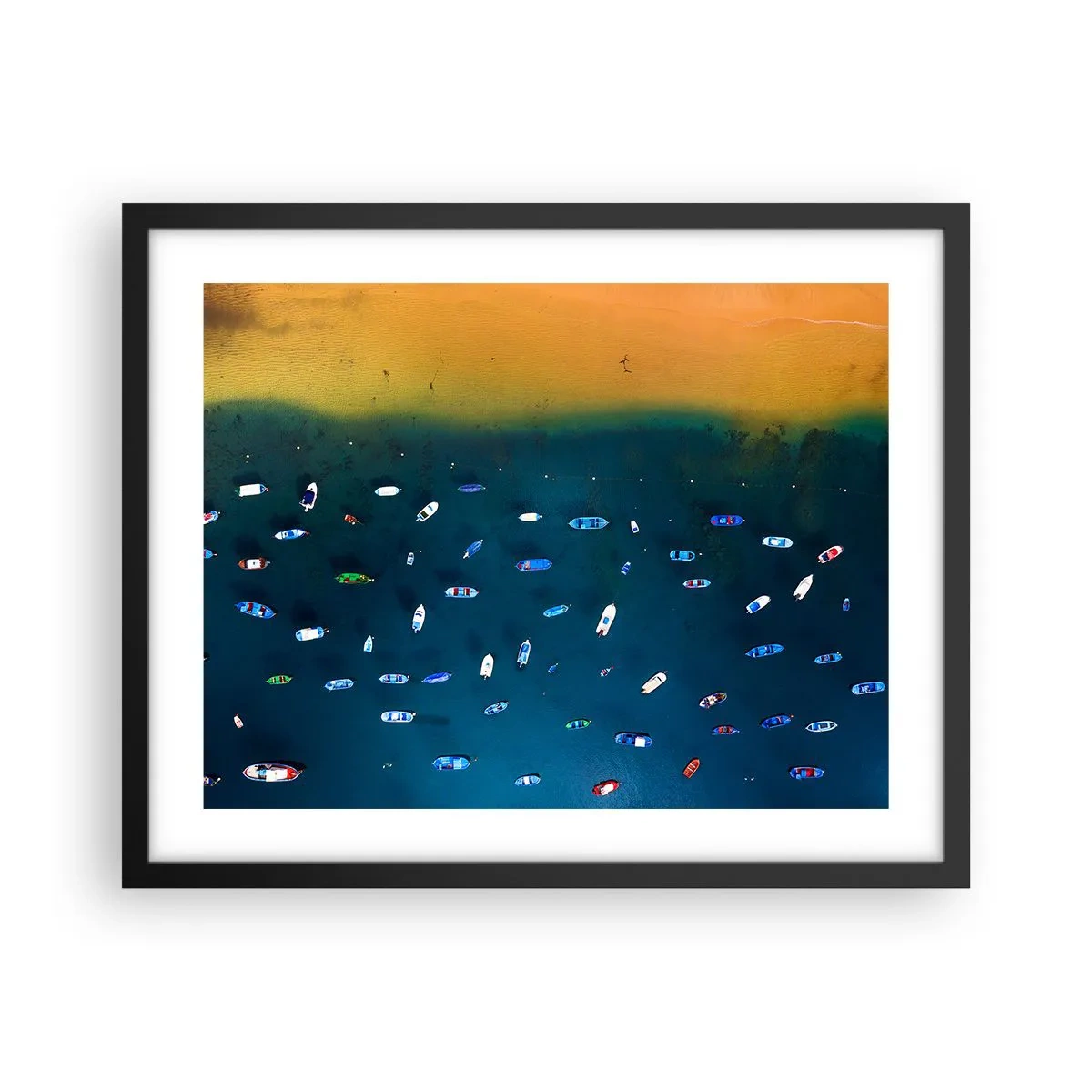 Poster în ramă neagră - Joc de vacanță - 50x40 cm