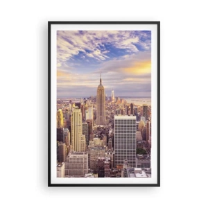 Poster în ramă neagră - Ajungeți la nori înșiși - 61x91 cm
