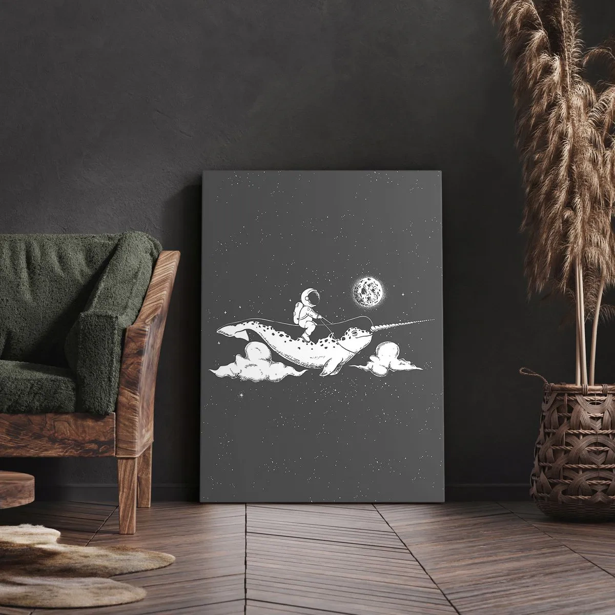 Tablou pe pânză - Cavalerul Spațial - 55x100 cm