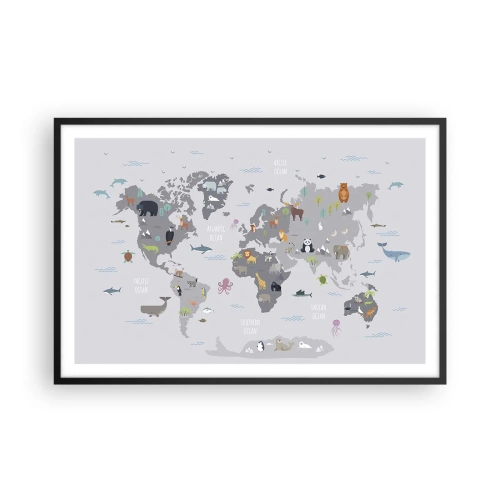 Poster în ramă neagră - Spune-mi de unde ești... - 91x61 cm