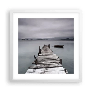 Poster în ramă albă - Poți pleca mâine - 40x40 cm