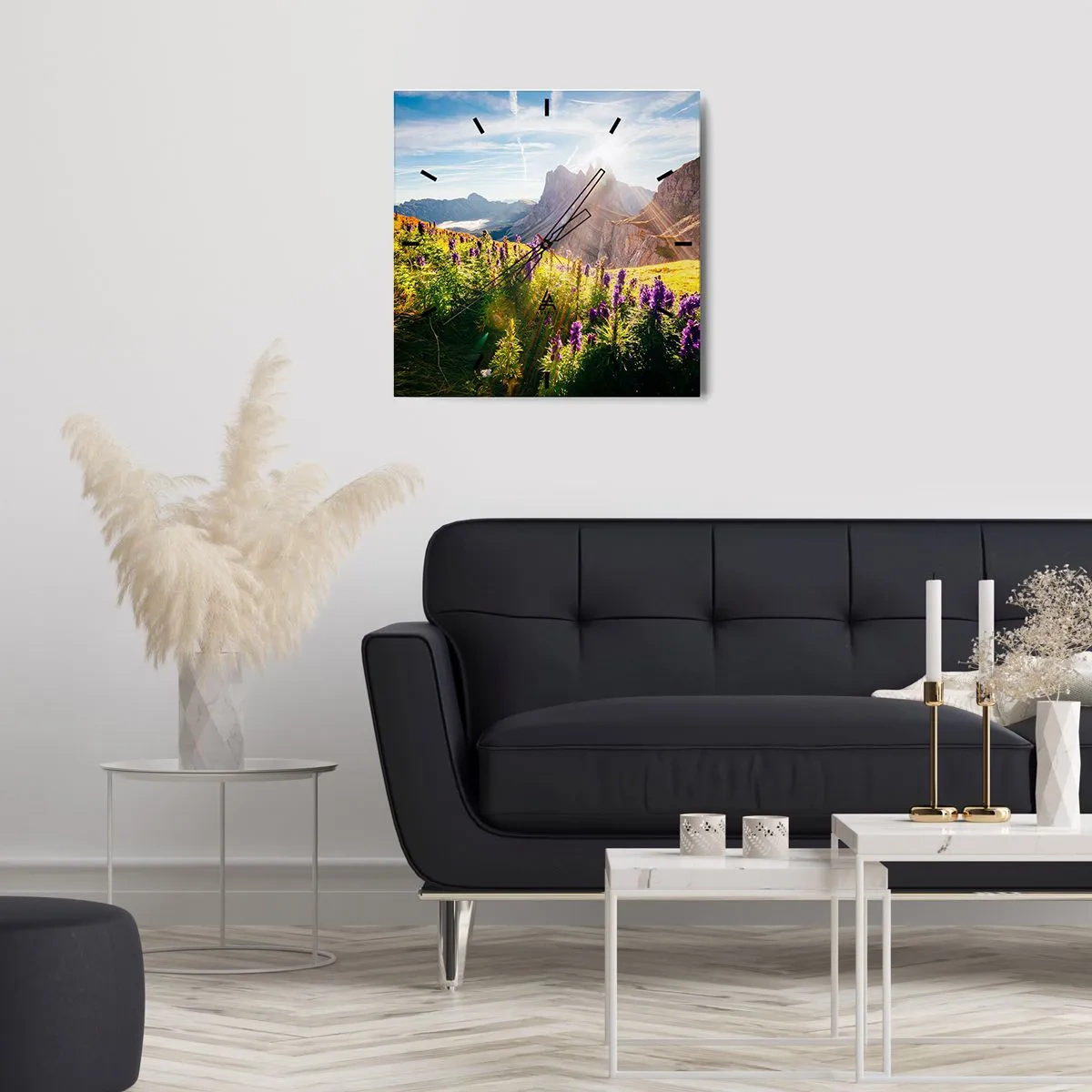 Ceas de perete - Ceas pe sticlă - Viața secretă a ierburilor - 30x30 cm