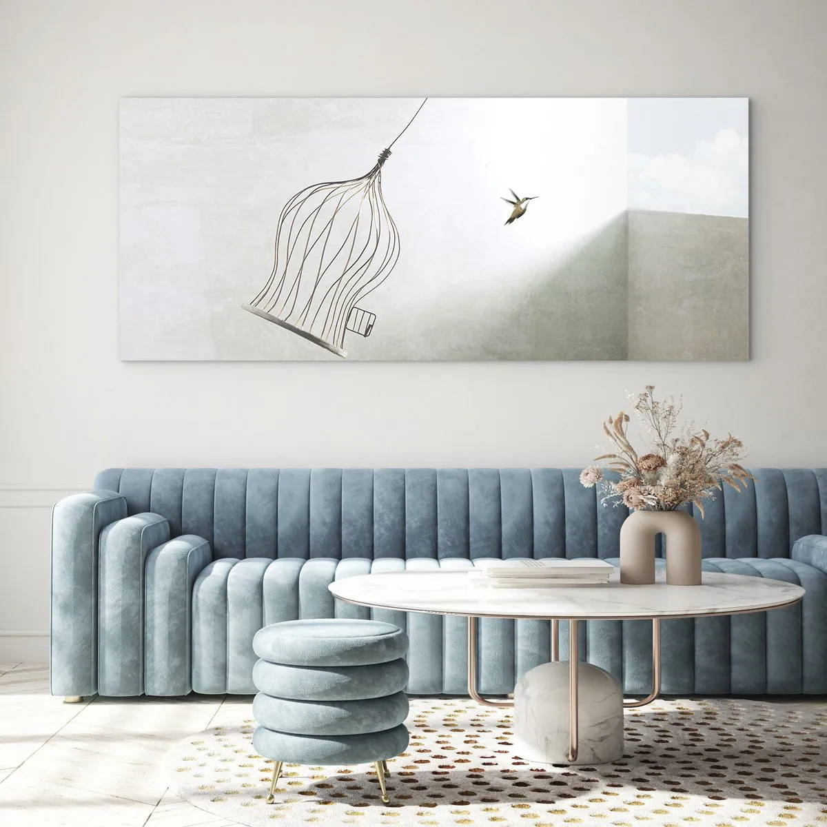 Tablou pe sticlă - Eliberat - 100x40 cm