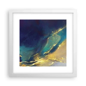 Poster în ramă albă - Baltă de aur - 30x30 cm