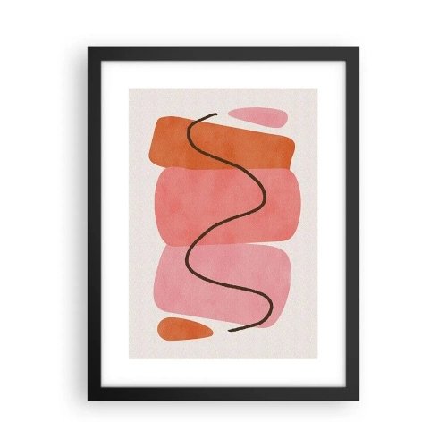Poster în ramă neagră - Mișcarea blândă a formelor - 30x40 cm