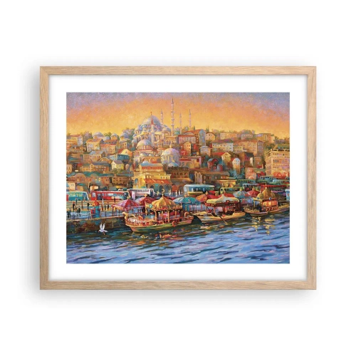Poster în ramă de stejar deschis - O poveste din Istanbul - 50x40 cm