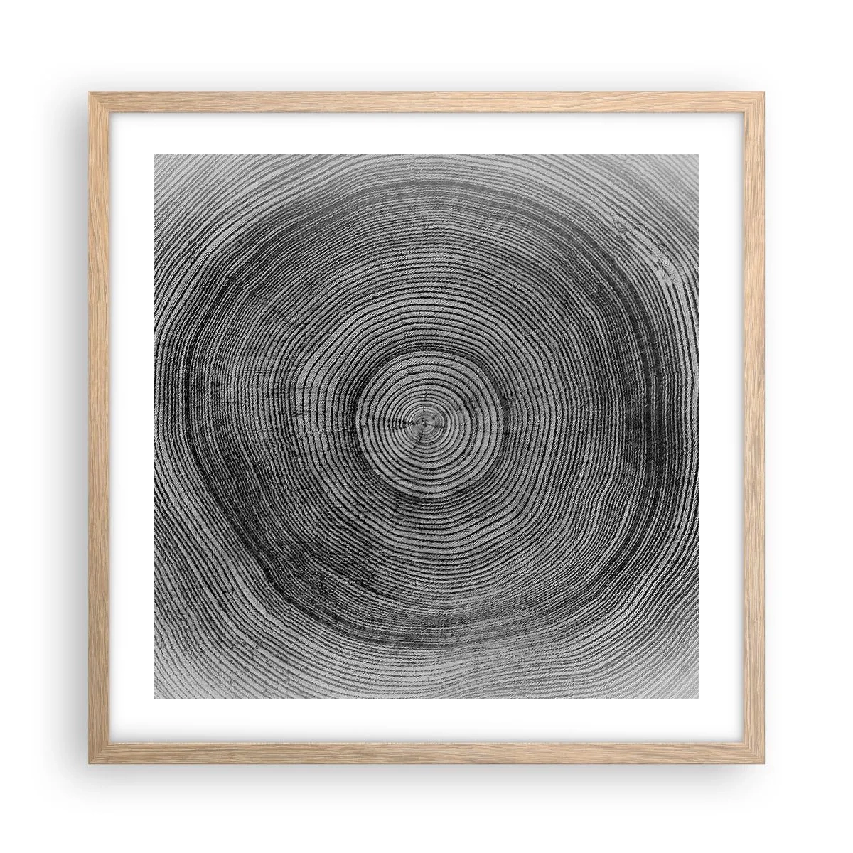 Poster în ramă de stejar deschis - Un semn al vremurilor - 50x50 cm