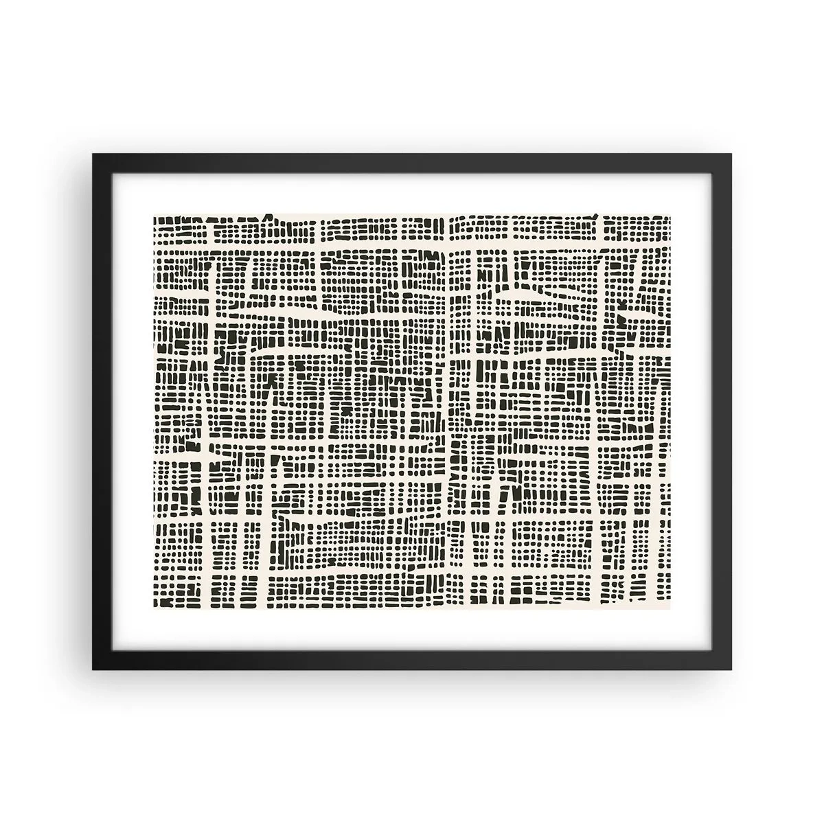 Poster în ramă neagră - O compoziție țesută - 50x40 cm