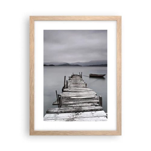 Poster în ramă de stejar deschis - Poți pleca mâine - 30x40 cm