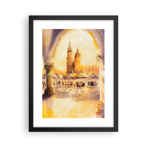 Poster în ramă neagră - Răsărit în Cracovia - 30x40 cm