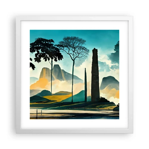 Poster în ramă albă - Din ce în ce mai sus - 40x40 cm