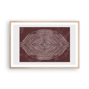 Poster în ramă de stejar deschis - Spațiul vorbește - 91x61 cm