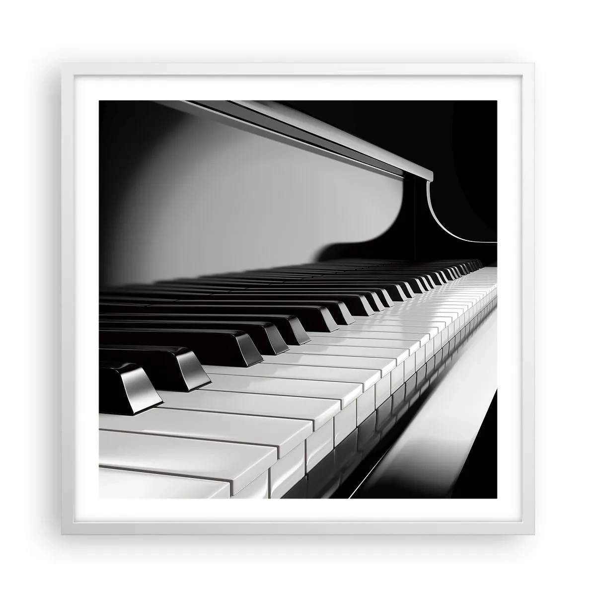 Poster în ramă albă - Armonia formelor și a culorilor - 60x60 cm