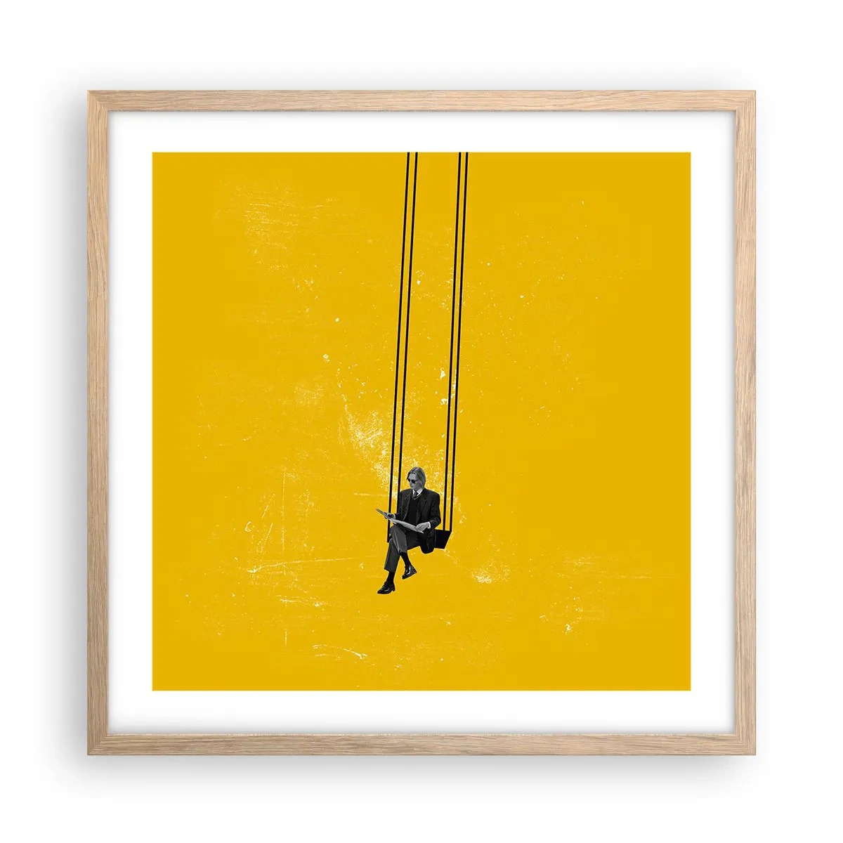 Poster în ramă de stejar deschis - O zi ca oricare alta - 50x50 cm