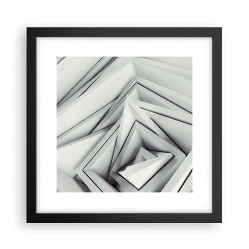 Poster în ramă neagră - Muguri cu unghiuri ascuțite - 30x30 cm