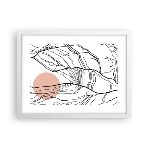 Poster în ramă albă - Într-o rețea de crengi - 40x30 cm