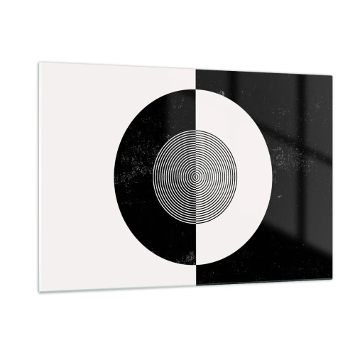 Tablou pe sticlă - Armonie în alb și negru - 120x80 cm