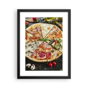 Poster în ramă neagră - Un evantai de arome - 30x40 cm
