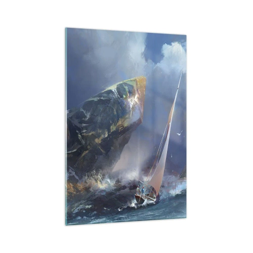 Tablou pe sticlă - Cine îndrăznește, câștigă - 70x100 cm