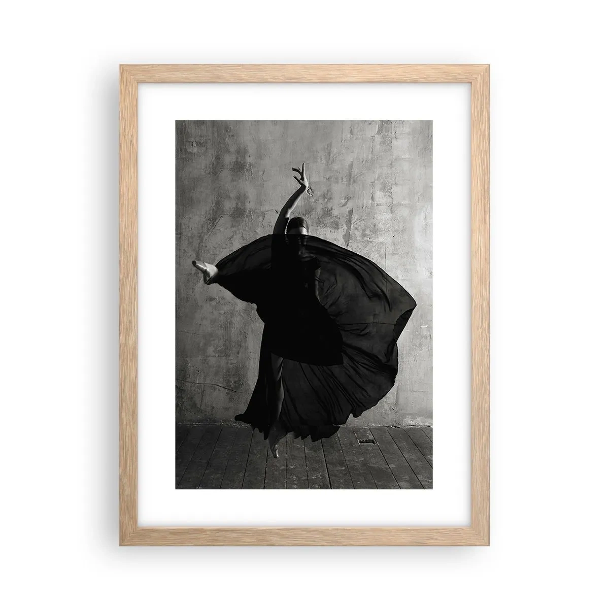 Poster în ramă de stejar deschis - Un pas pasional - 30x40 cm