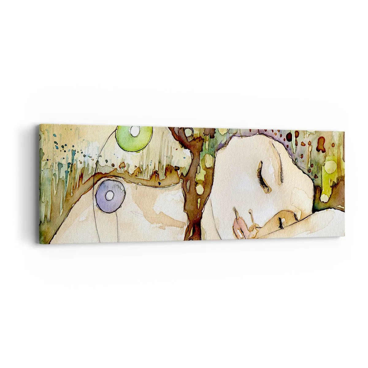 Tablou pe pânză - Visul violet smarald - 90x30 cm
