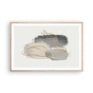 Poster în ramă de stejar deschis - Persistență și mișcare - 91x61 cm