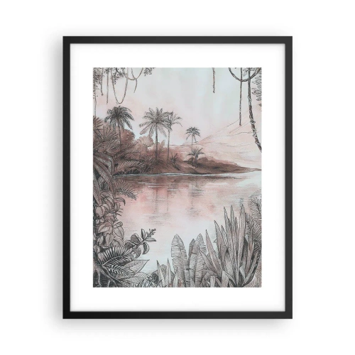 Poster în ramă neagră - Jurnalul unui explorator din secolul al XIX-lea - 40x50 cm